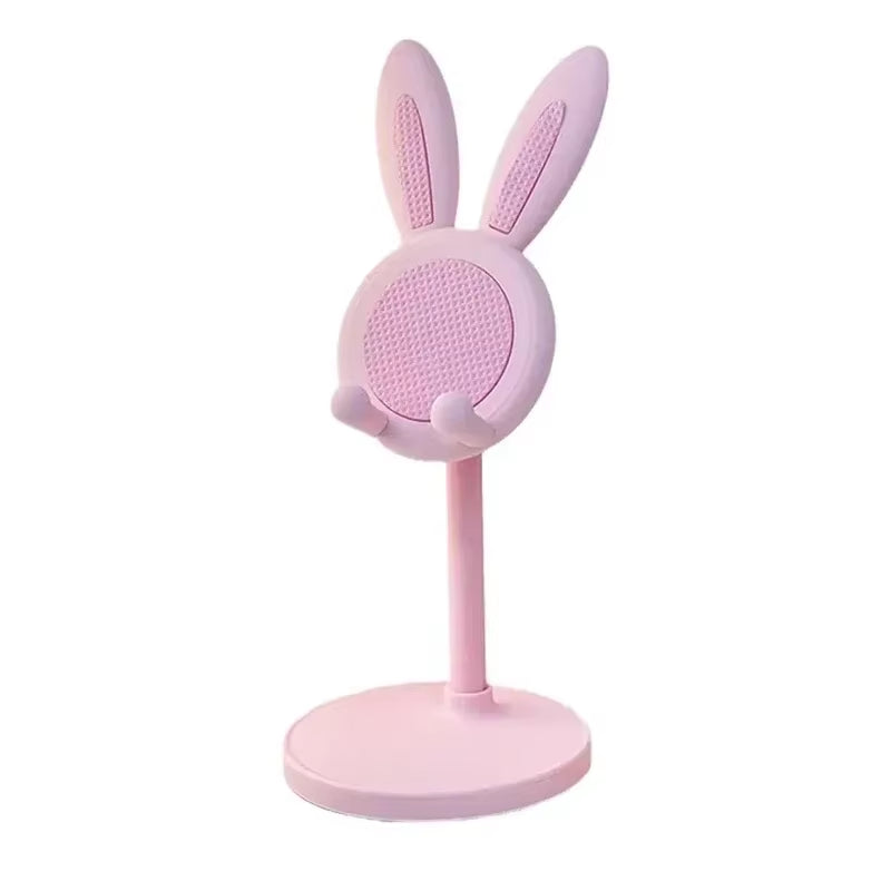 Cell Phone Stand,Angle Height Adjustable Bunny Phone Stand for Desk,Cute Rabbit Phone Holder Stand for Desk Mobile