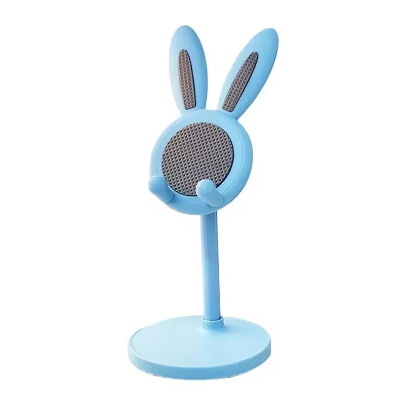 Cell Phone Stand,Angle Height Adjustable Bunny Phone Stand for Desk,Cute Rabbit Phone Holder Stand for Desk Mobile